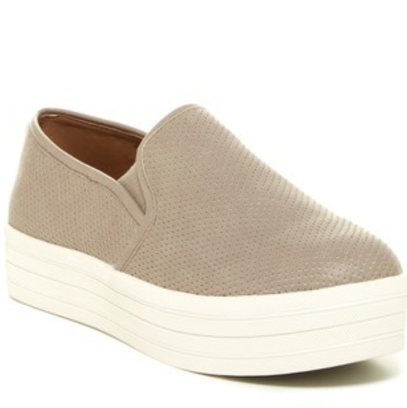 Steve Madden Shoes - Steve Madden - Taupe "Bouunce" Slip Ons